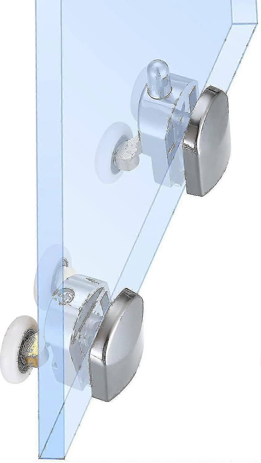 2-Pack Sliding Shower Door Rollers 23mm Top Bottom Replacement, Fits Standard Tracks Rust-Resistant Hardware