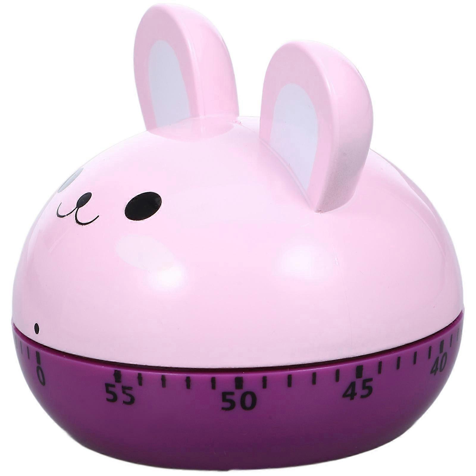 Rabbit Alarm Clock Cartoon Kitchen Timer Mechanical Countdown Timer for Time Management 1Set