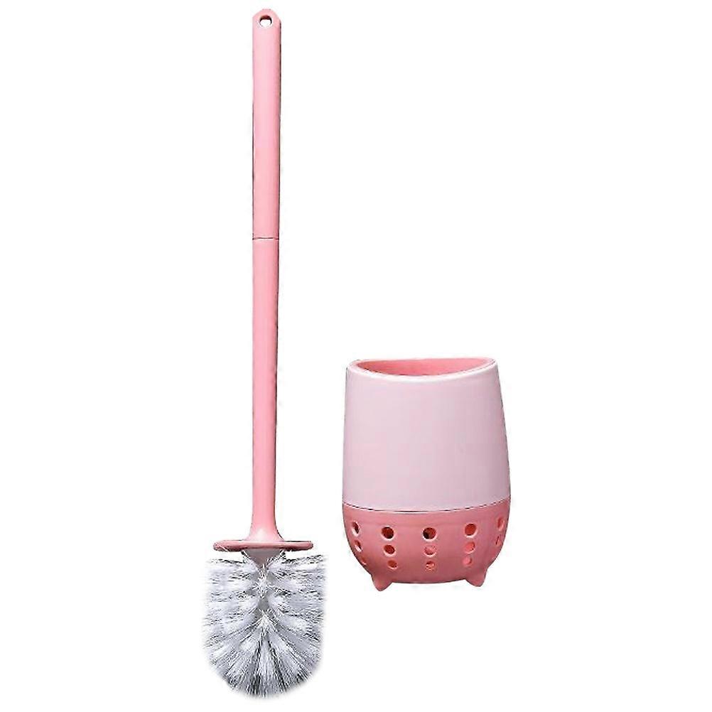 Scrubber Brush Kit with Ergonomic Handle for Deep Cleaning, Wall Mounted Toilet Brush with Soft Bristles for Stain Removal, Elegant Design for