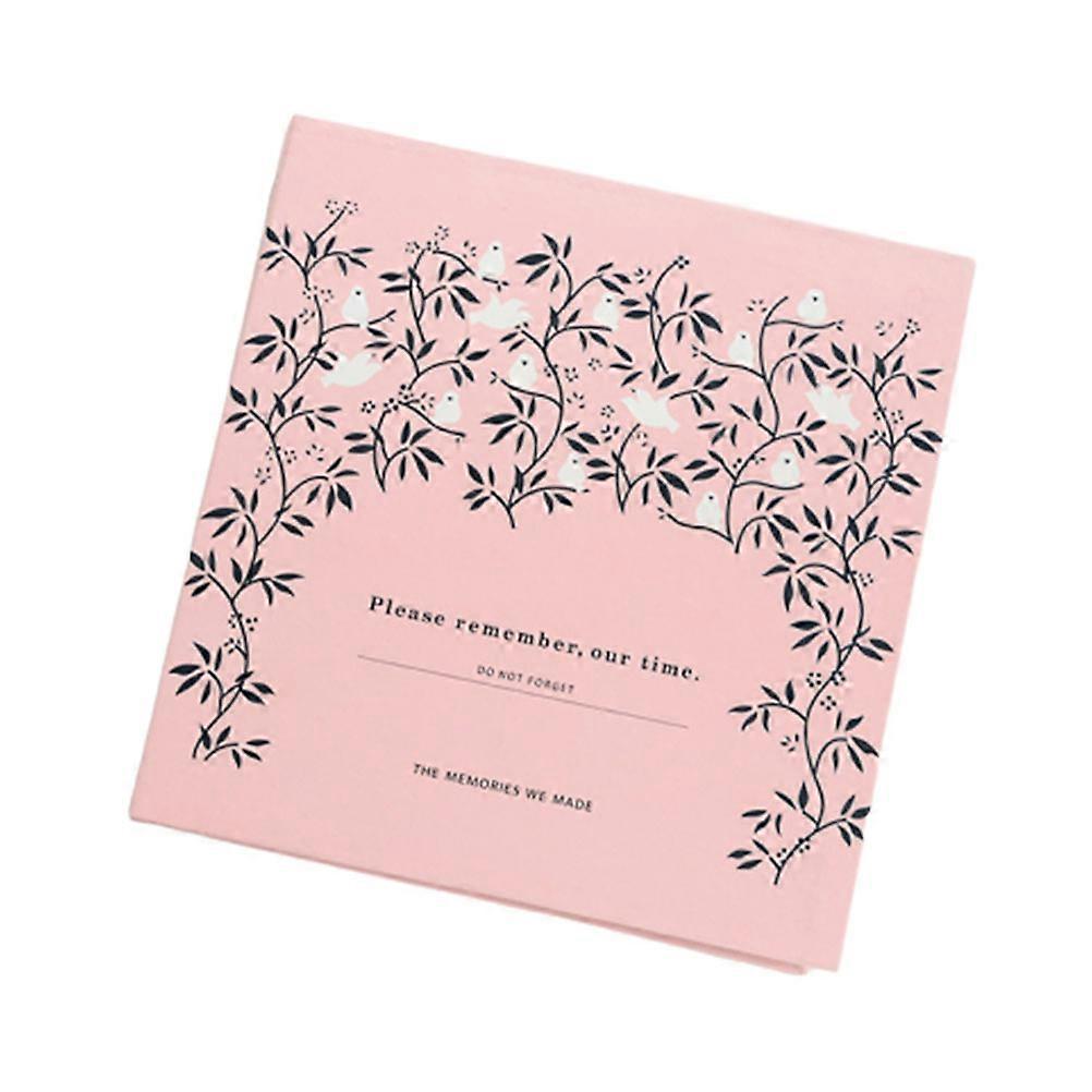 Pink Scrapbook Photo Album Self-Adhesive Writeable Sticky Hardcover Valentines Day 23.5x22.7 Cm 1Pcs