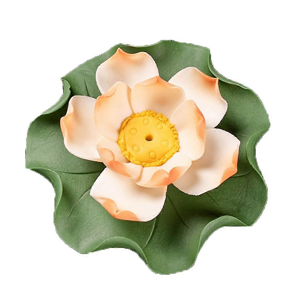 Unique Lotus Censer Ceramic Incense Burner Lotus Flower Shape Smoke Containment 1Pack