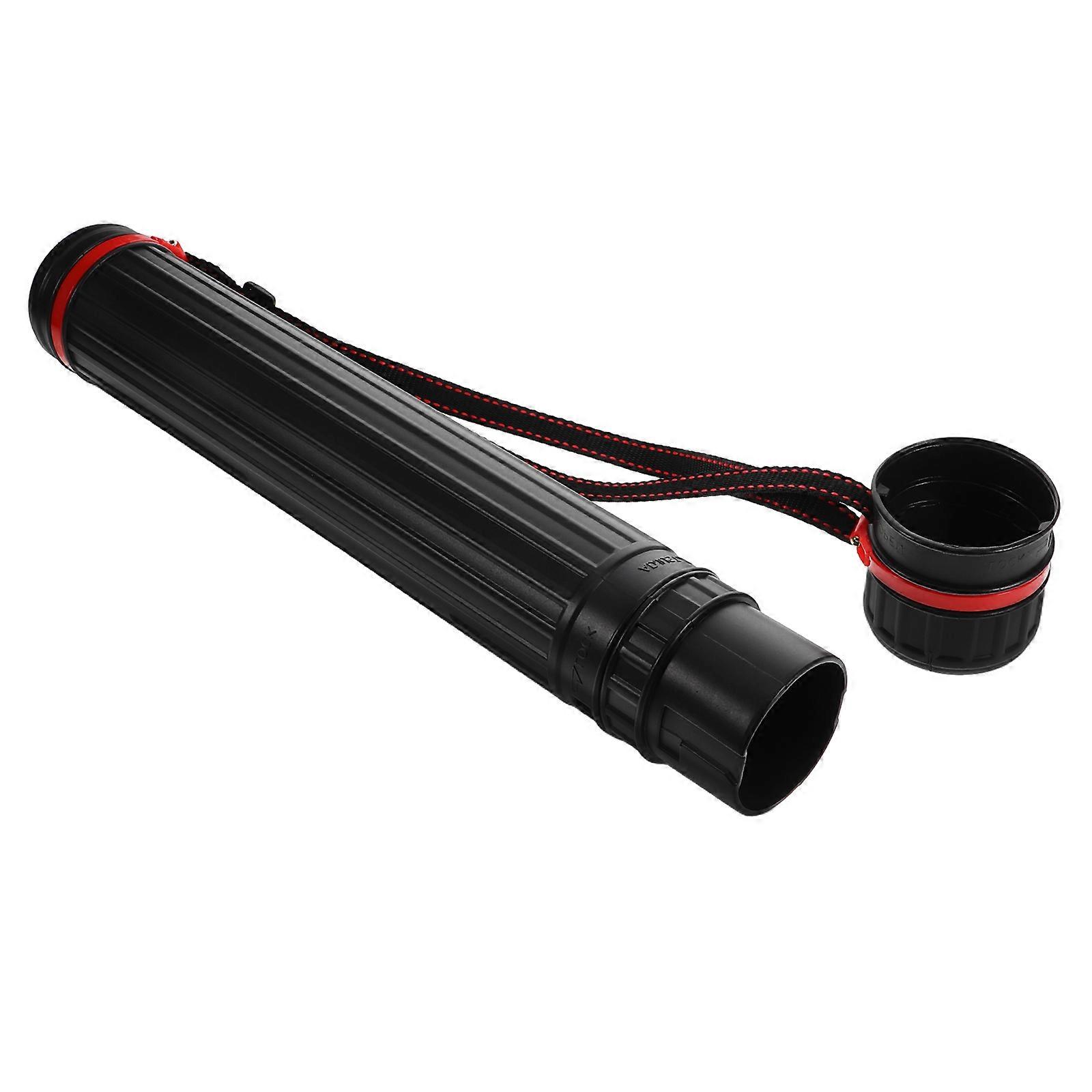 Extendable Plastic Telescopic Document Painting Paper Storage Tube Box Black Extra Small For Posters Artwork Projects On The Go 1Set
