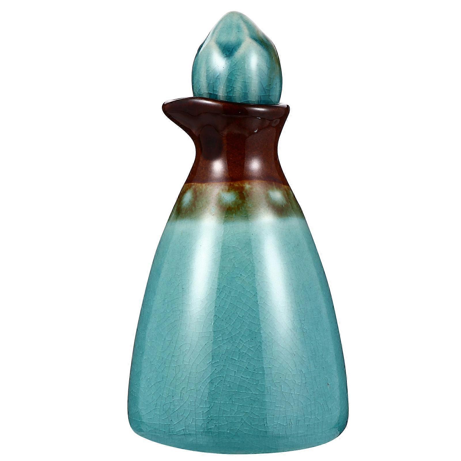 Ceramic Refillable Essential Oil Bottle Stylish Aromatherapy Dispenser Compact Perfume Container Smooth Polished Base Safe Use
