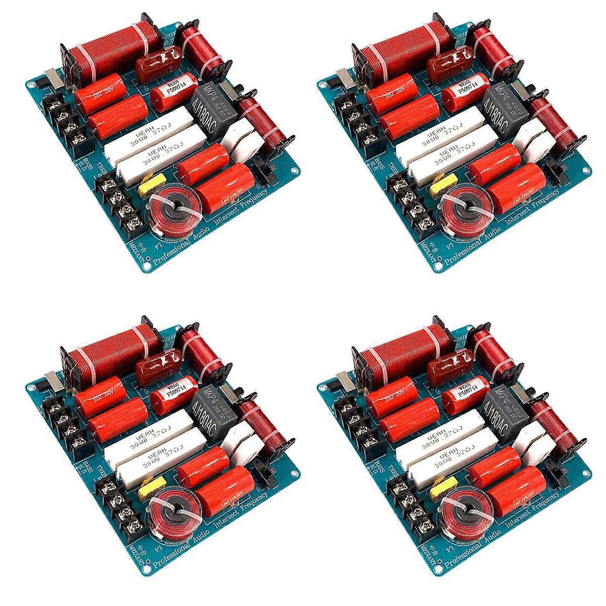 4X 350W Frequency Divider Board KTV Stage Speaker Crossover Audio Treble Mediant Bass 3 Way Crossove