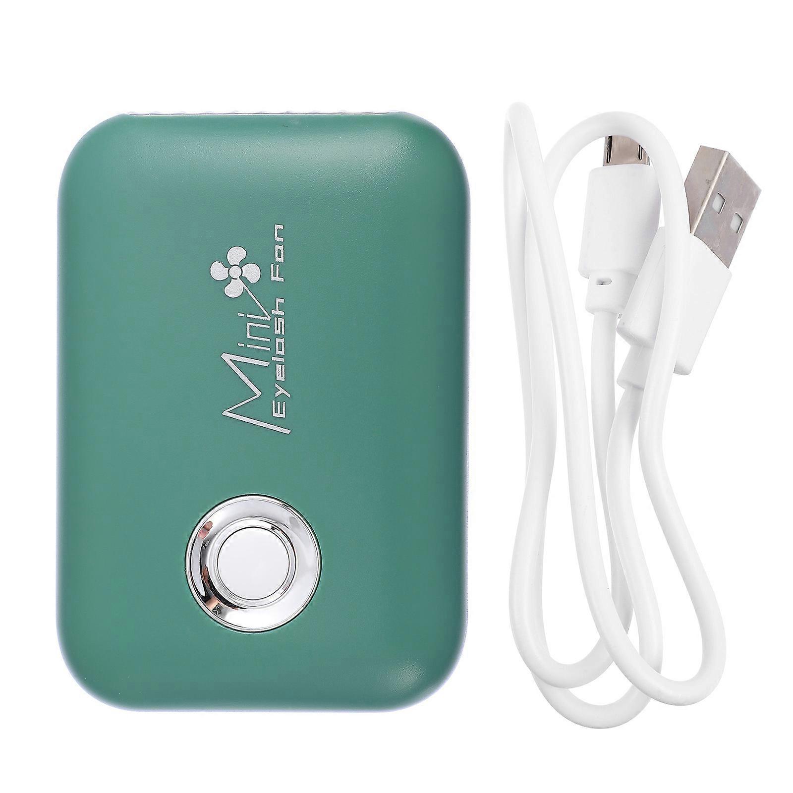 Portable Mini Fan For Lashes Eyelash Extension Tool ABS Green 9.20X6.30X2.30CM Eyelash Drying 1Pack