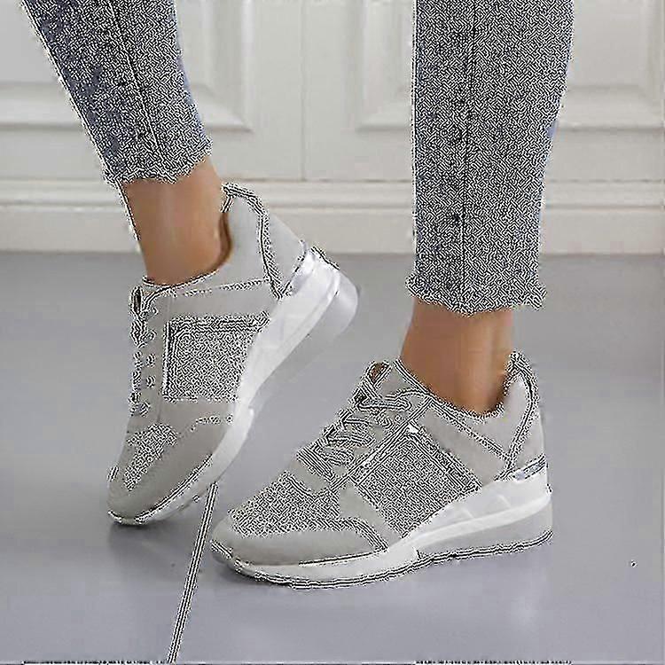 Bağcıklı Kama Spor Snickers Kadın Vulkanize Rahat Ayakkabılar