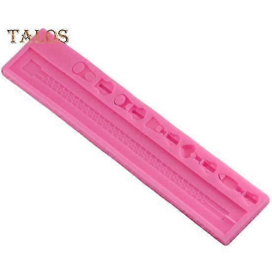 Pastry Mold Wear-resistant DIY Textured Practical Anti-stick Soft Zipper Cake Baking Mold for Restaurant