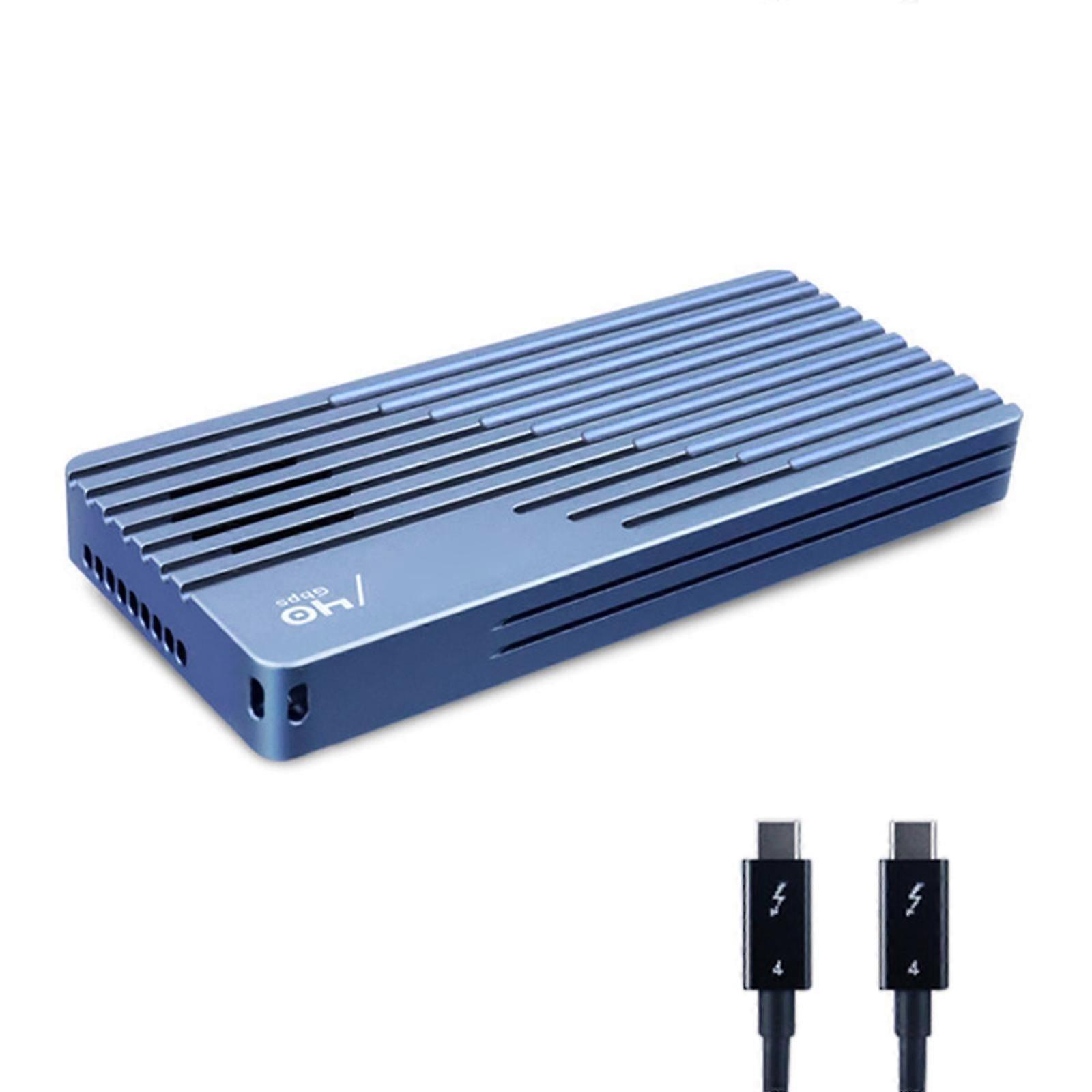 Aluminum Usb4 Nvme Ssds Enclosure 40gbps Silents Fan For Thunderbolt4 Usb C Support Up To 8tb