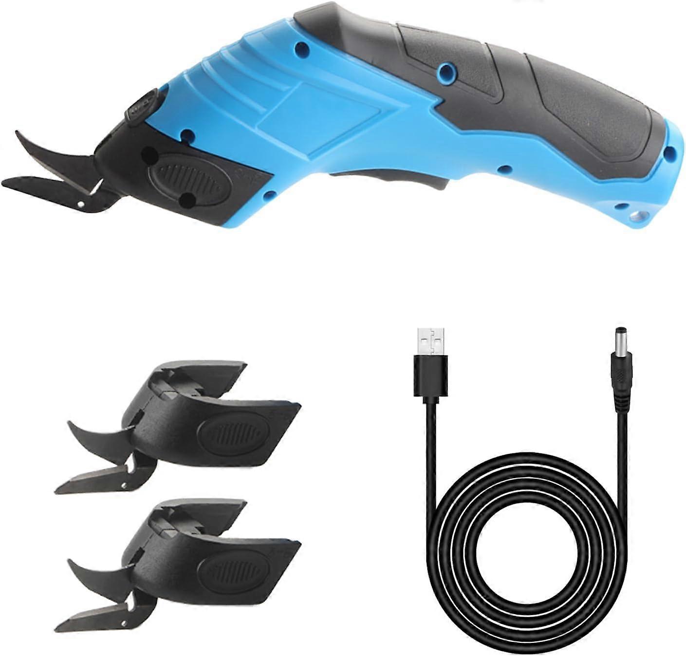 Electric Scissors, 3.6V Fabric and Cardboard Cutter, Rechargeable Electric Carpet Cutter Multi-Cutter Cordless Scissors Scissors (AAA)