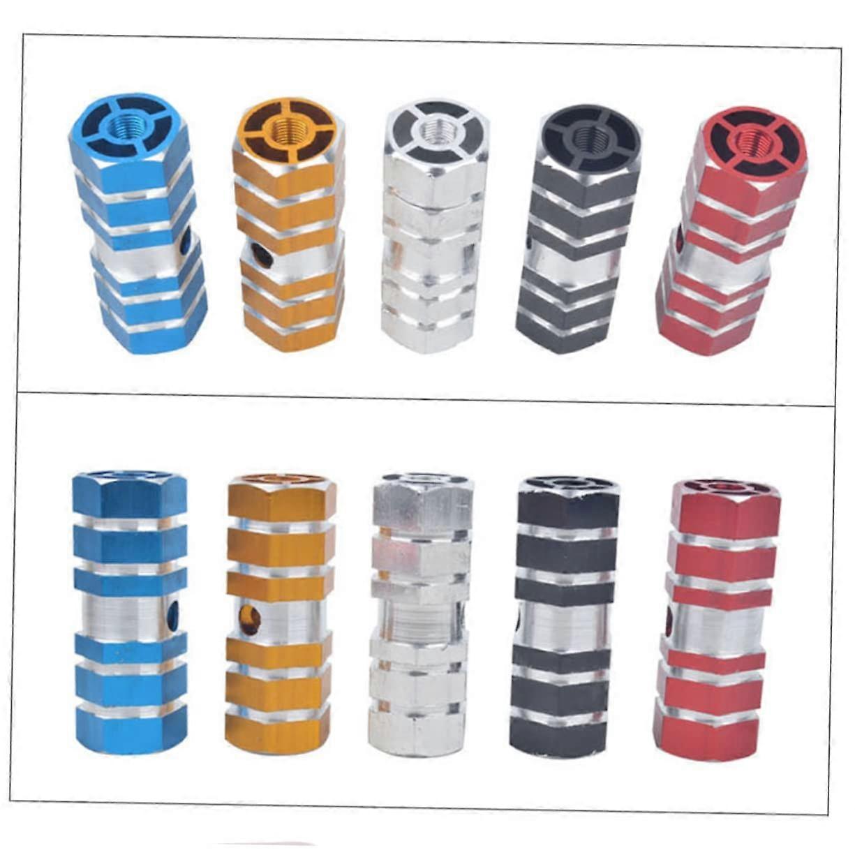 Aluminium Alloy Mountain Bike Pedals, Folding Platform Design, Red Color, Non-Slip Surface, 1 Pair for Stunts and Axle Cylinders