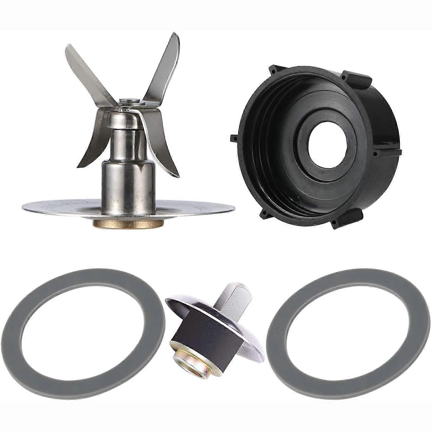 Blender Replacement Parts - 1 Blade, 1 Mixer Jar Base, 2 Seals, 1 Square Drive Compatible with Various Models