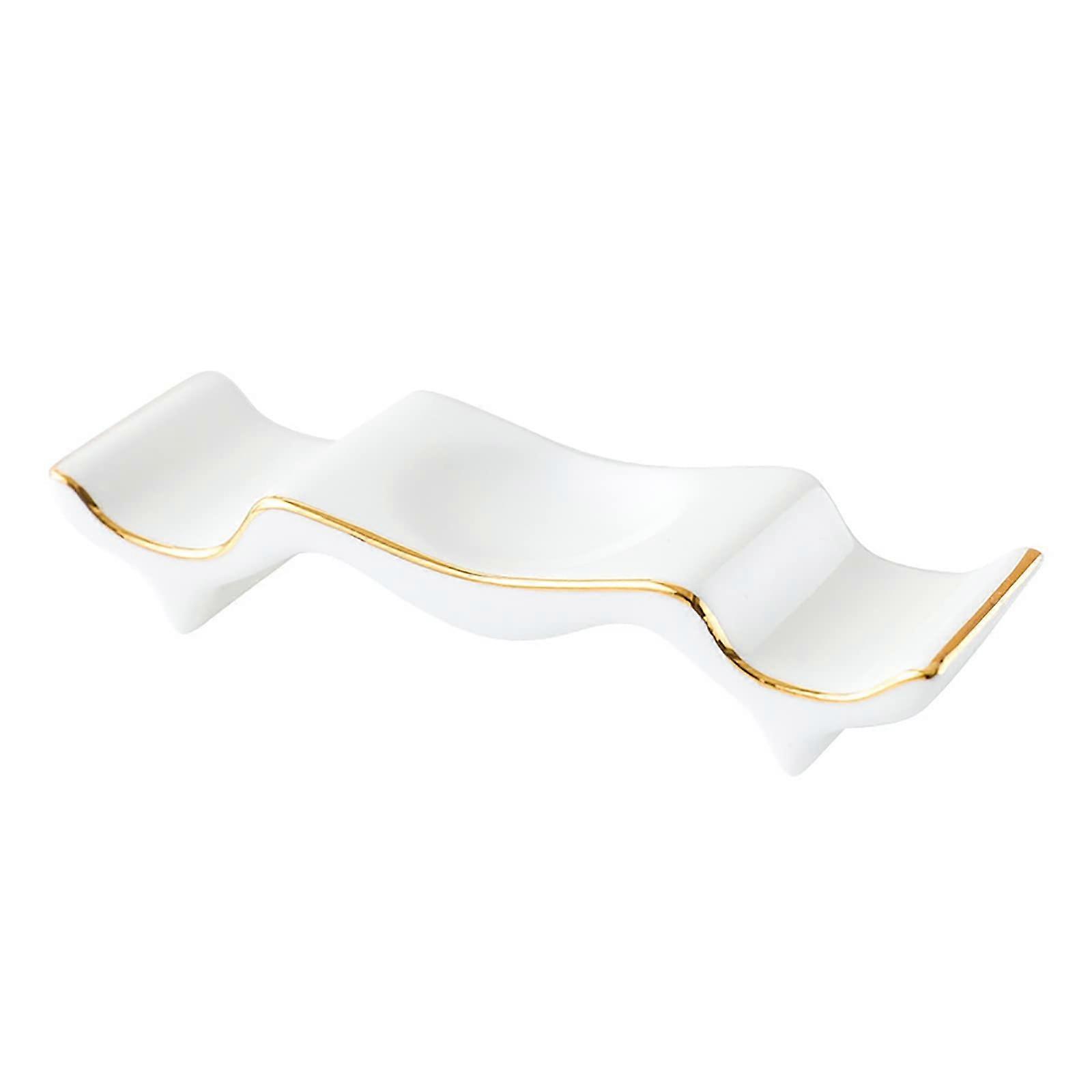 Chopstick Rest Chopstick Holder With Gold Rim Double Male Chopstick Holder One Size White For Home Kitchen