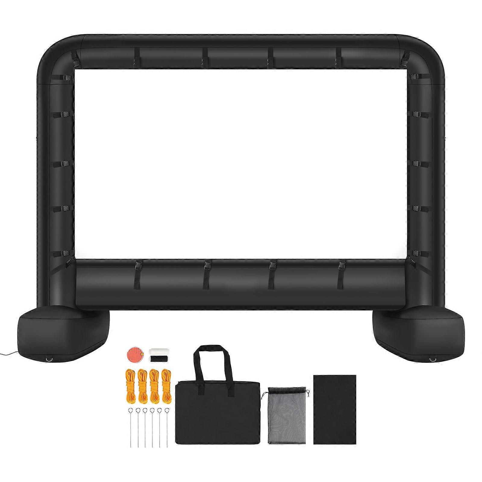 14 ft Inflatable Movie Screen, 600D Washable Inflatable Projector Screen with Portable Storage Bag, 16:9 Movie Projection