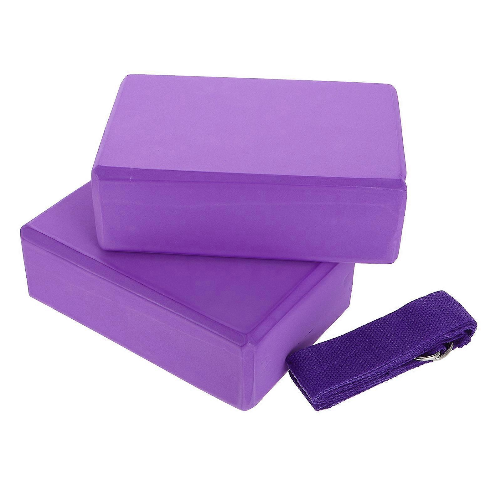 Here's a polished and professional product description based on your input:
**3 Piece Yoga Block and Strap Set – Lightweight Foam Yoga Bricks