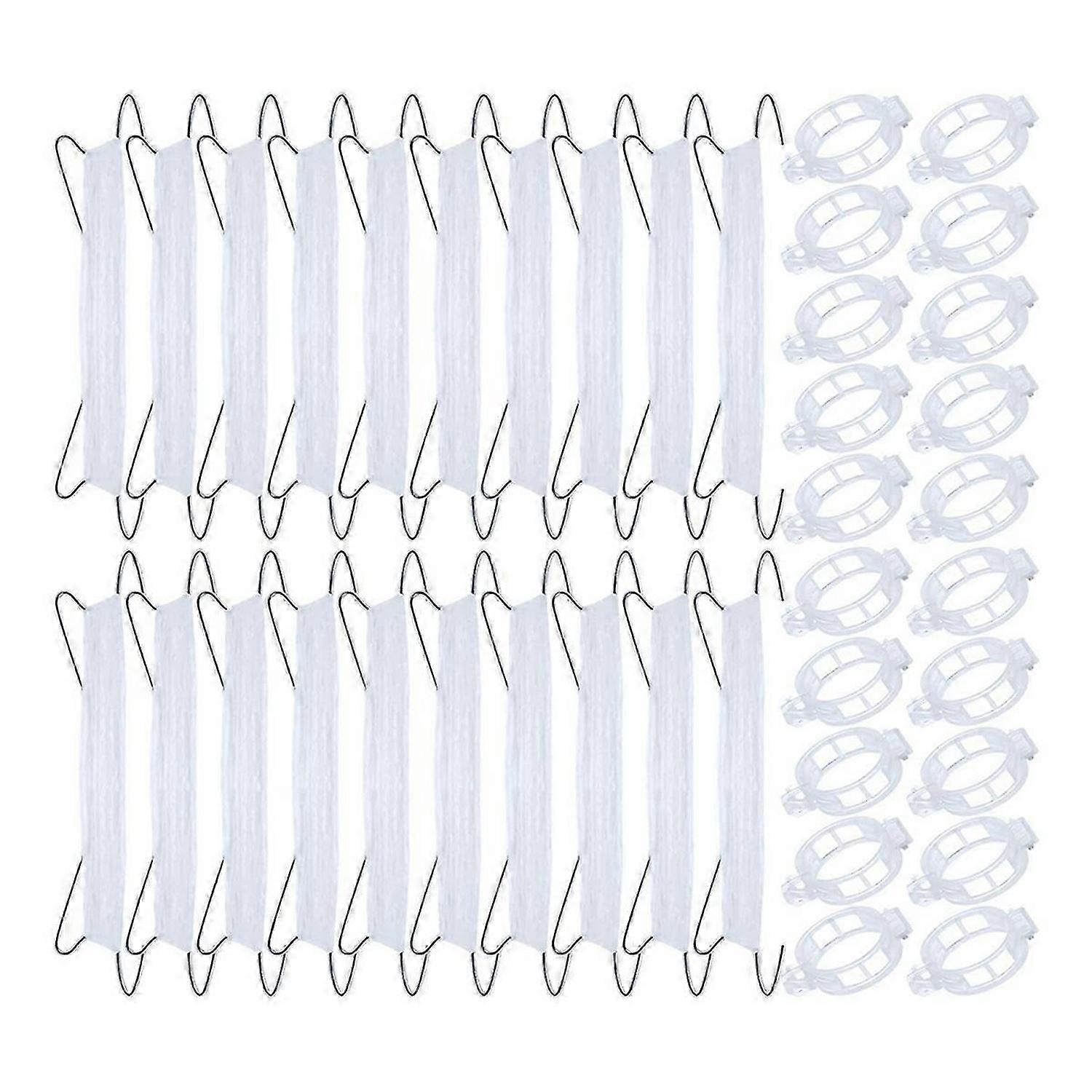 40pcs Tomato Hooks with String, Tomato Support Hooks, Tomato Holder Hooks & Plant Support Clips with