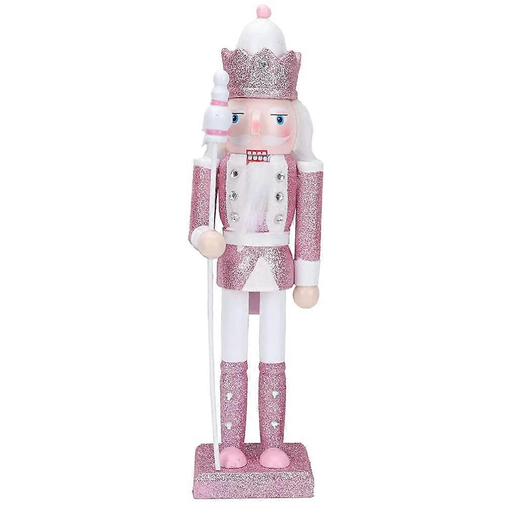 Christmas Nutcracker 30cm Traditional Christmas Wooden Nutcracker for Christmas Party Wooden Decoration