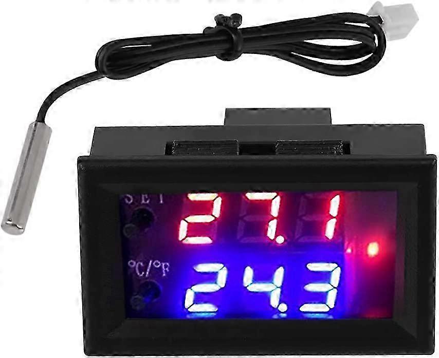 12V Digital Thermostat Universal Digital Temperature Controller with Sensor, Temperature Range: -50 to 110