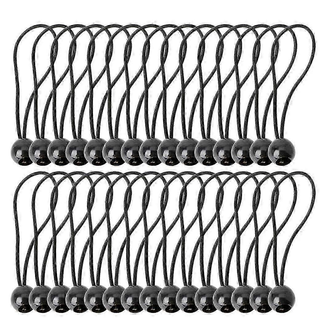 30 stk Bungee Cord med bolde elastiske slips Bungee skifter slips til telte, telte bannere, flagstang