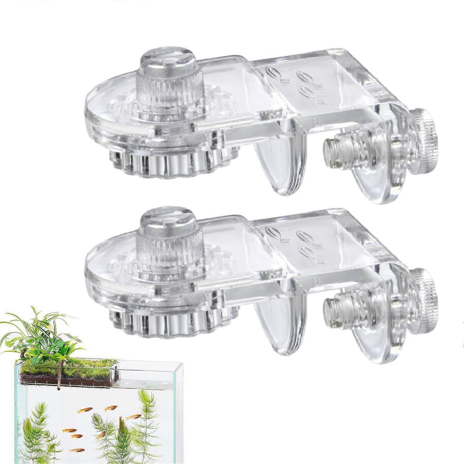 Aquarium Lid Handle Clamp | Acrylic Anti-Jump Net Bracket for Rimless Fish Tanks | Adjustable Size Aquarium Accessory