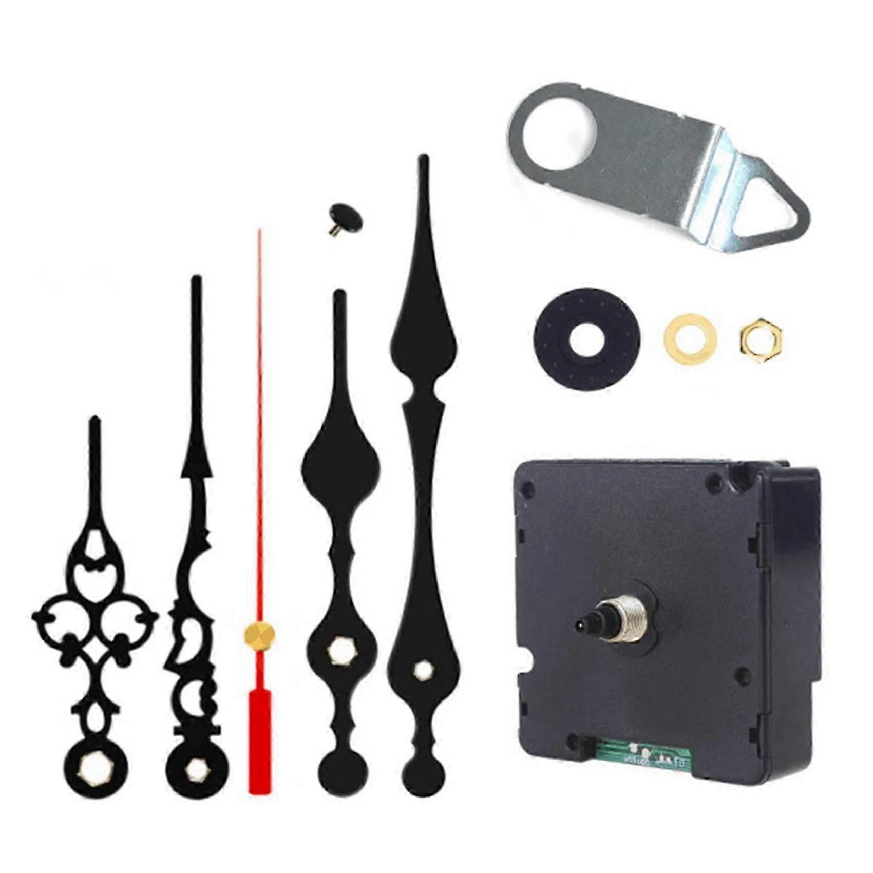 Silent DIY Clock Movement Mechanism Kit with 2 Sets Hands for Radio Controlled Repair