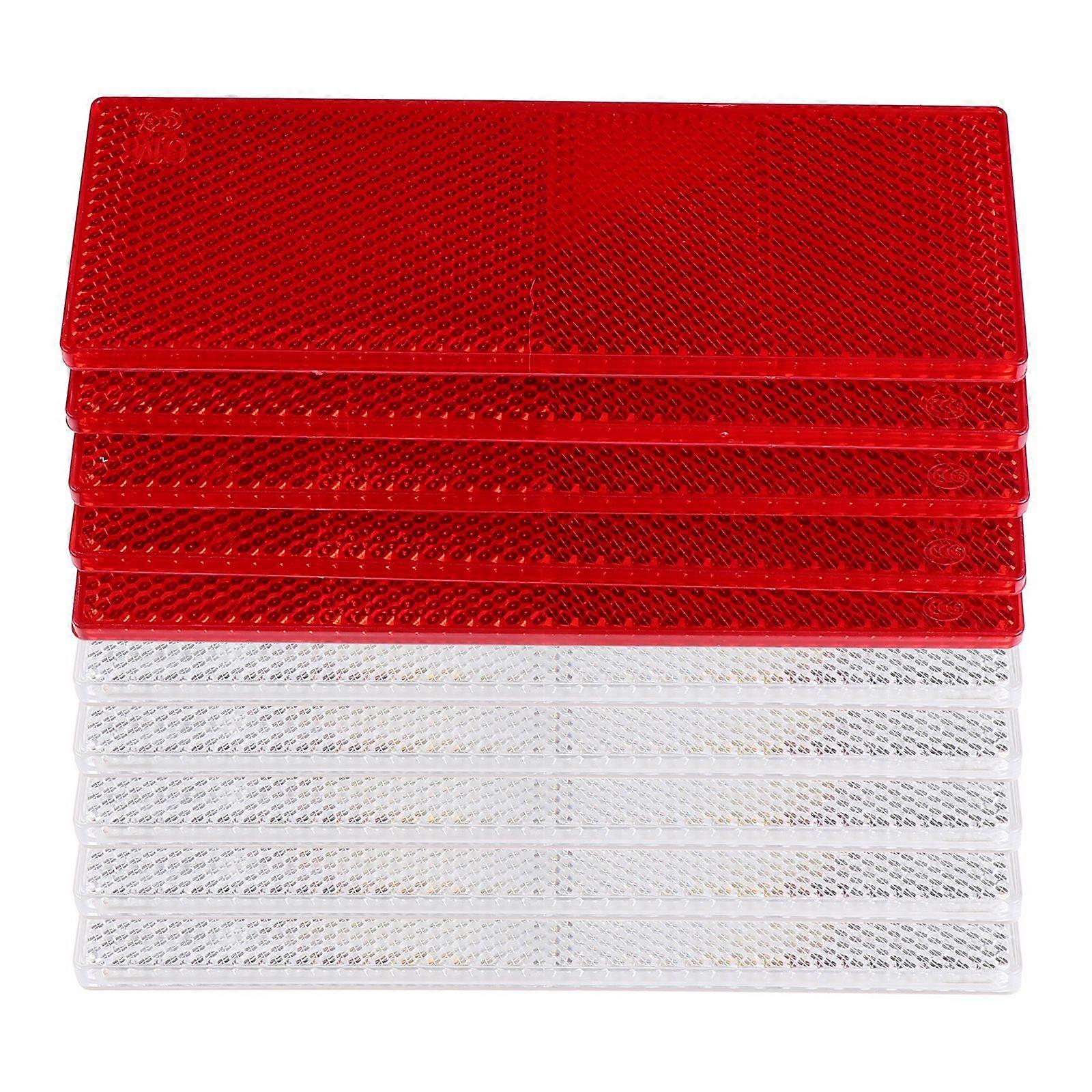 מחזירי אור לרכב מדבקות רפלקטיביות דביקות עמיד למים לרכב מזג אוויר ערפילי 10 יחידות