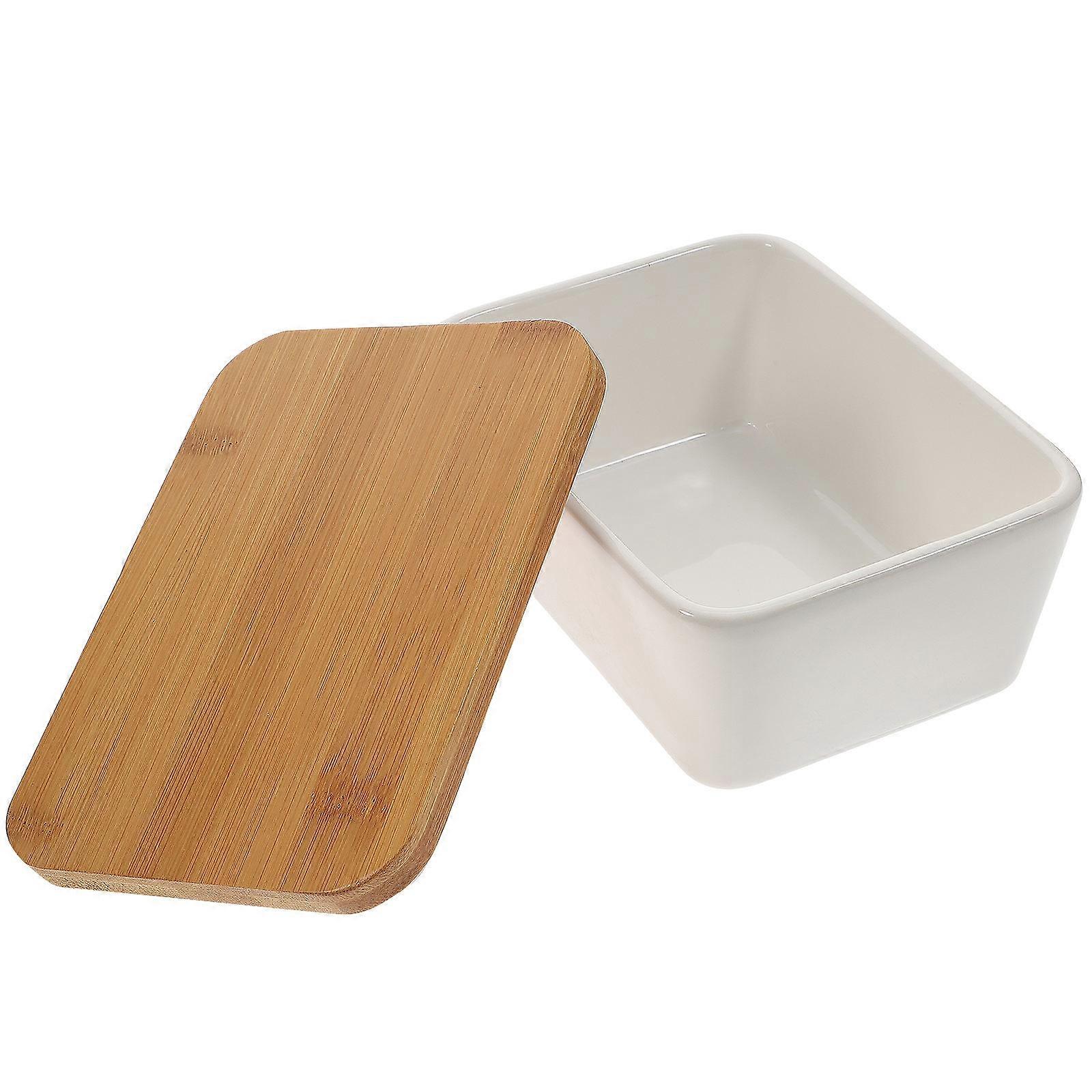 Butter Box with Lid Butter Storage Container Wood and Restaurant 1Pack