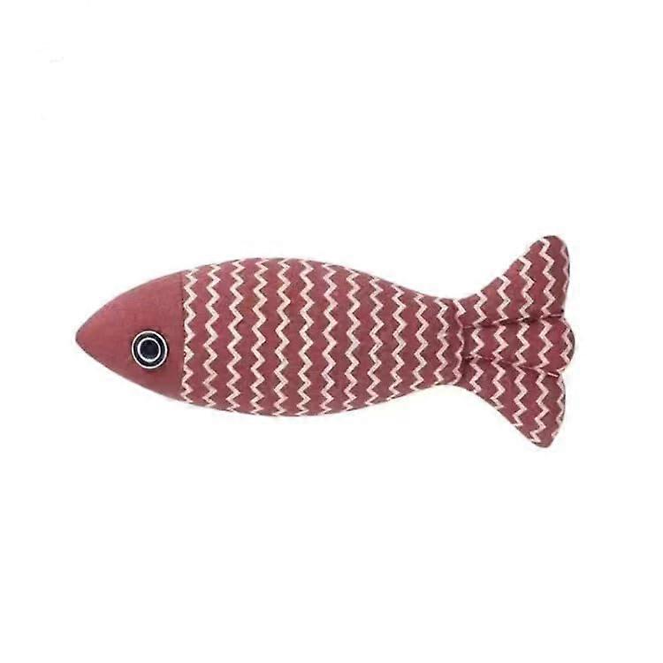 Catnip Toy for Teeth Grinding, Plush Fish Chew Toy for Cats, Interactive Cat Toy with Catnip, 25cm