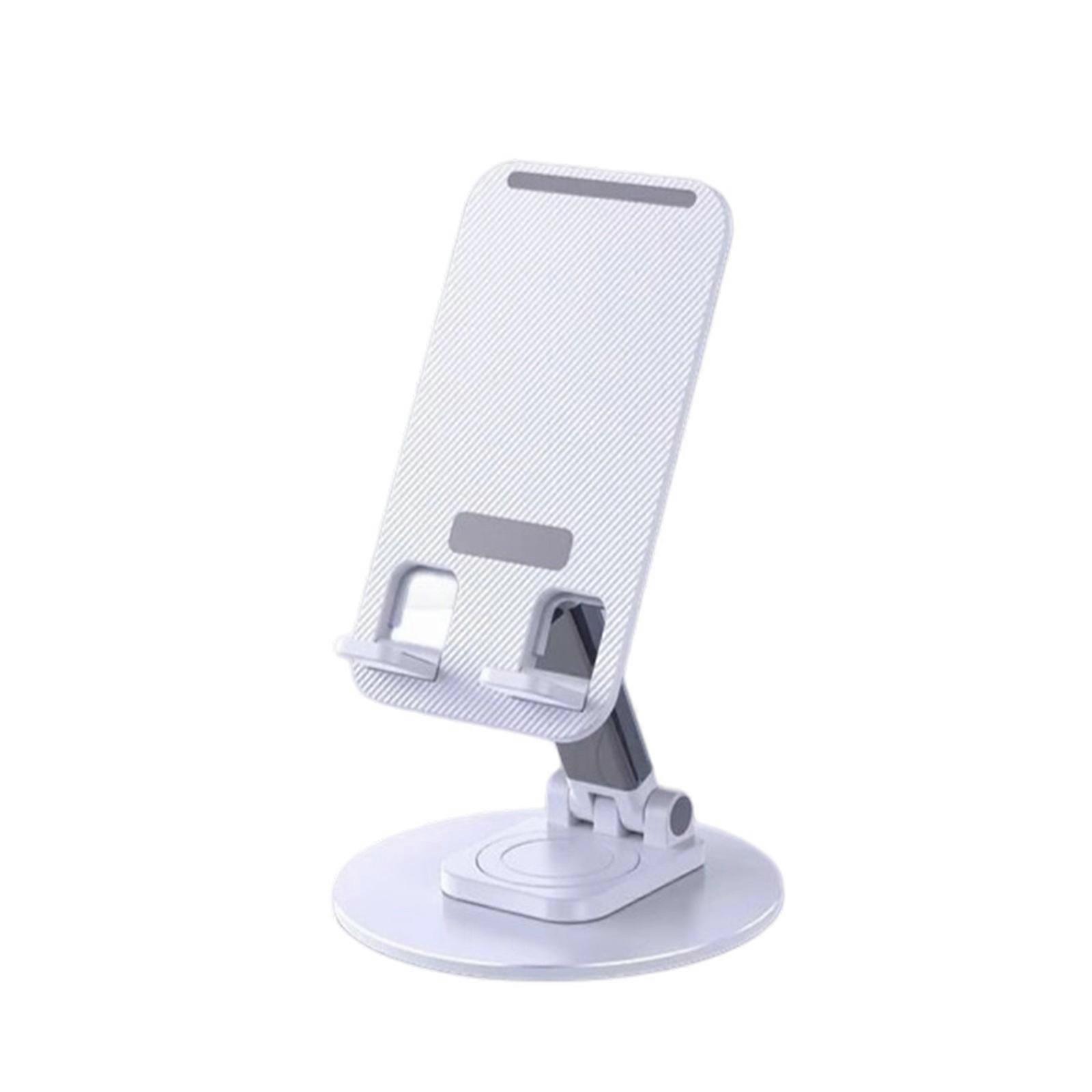 Portable Mobile Phone Bracket Cradle 360 Degree Rotating Cellphone Tablet Holder Desktop Dock Angle Height Adjustable  White