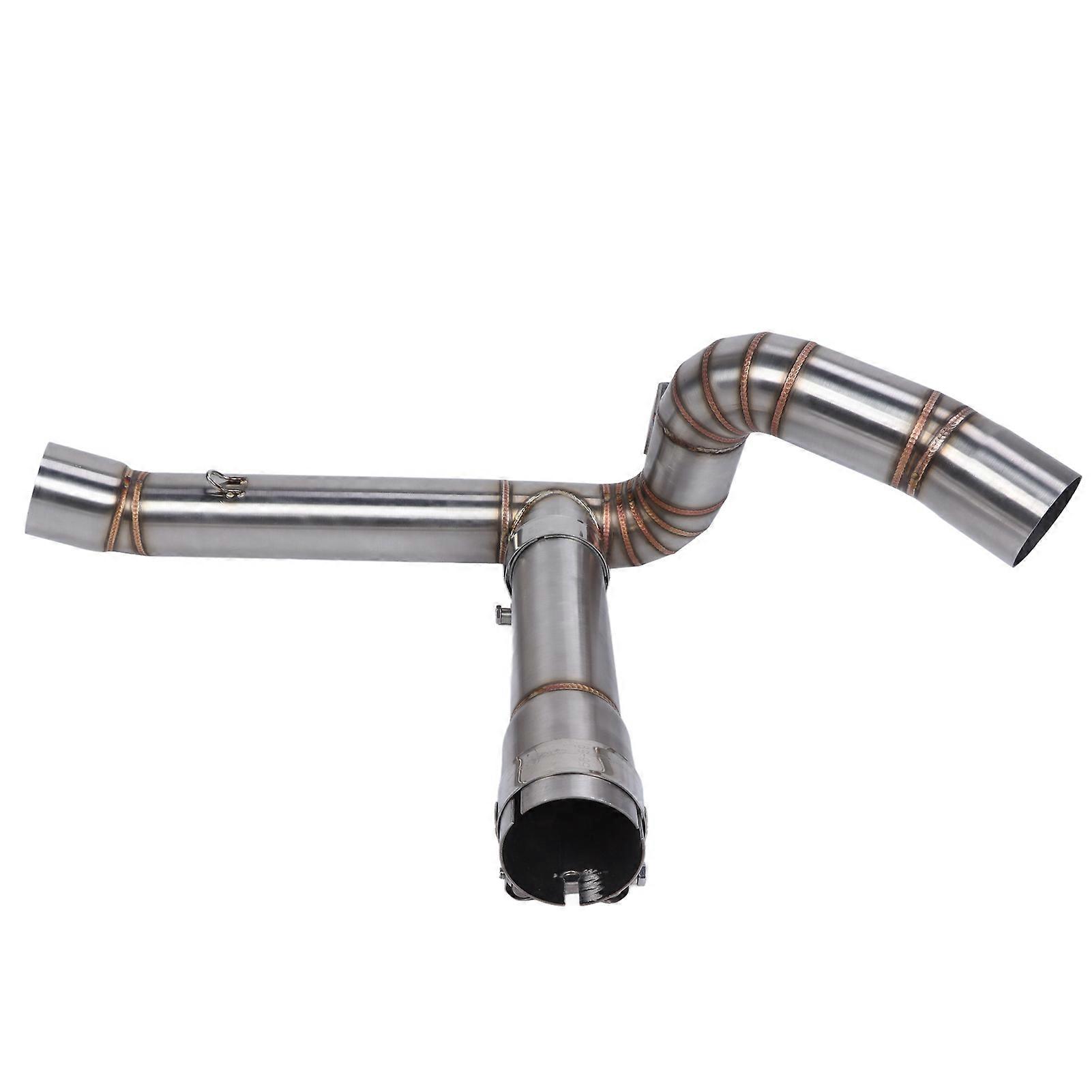 2 τεμάχια Μοτοσικλέτα εξάτμισης μεσαίου σωλήνα 304 από ανοξείδωτο χάλυβα αντικατάστασης για Ducati Multistrada MTS950 1200 2017-2021