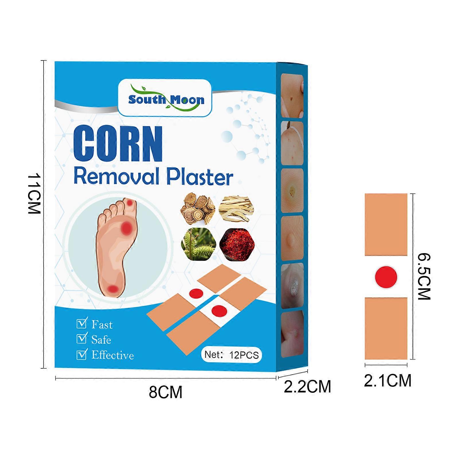 South Moon 12Pcs Corn Removal Plasters Active Ingredients Square Shape Remove Corns Restore Skin