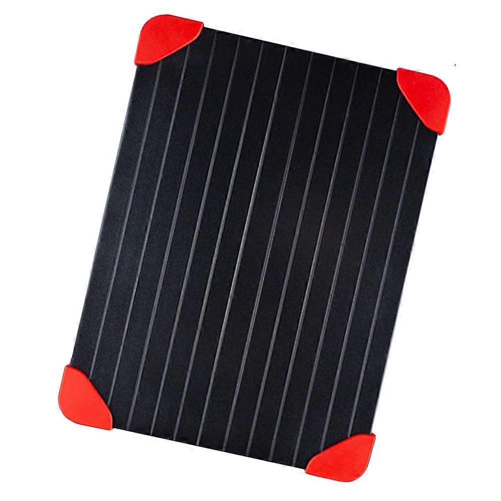 Meat Defrosting Tray Fast Thawing Plate For Home Users Cooking Enthusiasts Black Rectangle 9.1×6.5×0.1in 1Set
