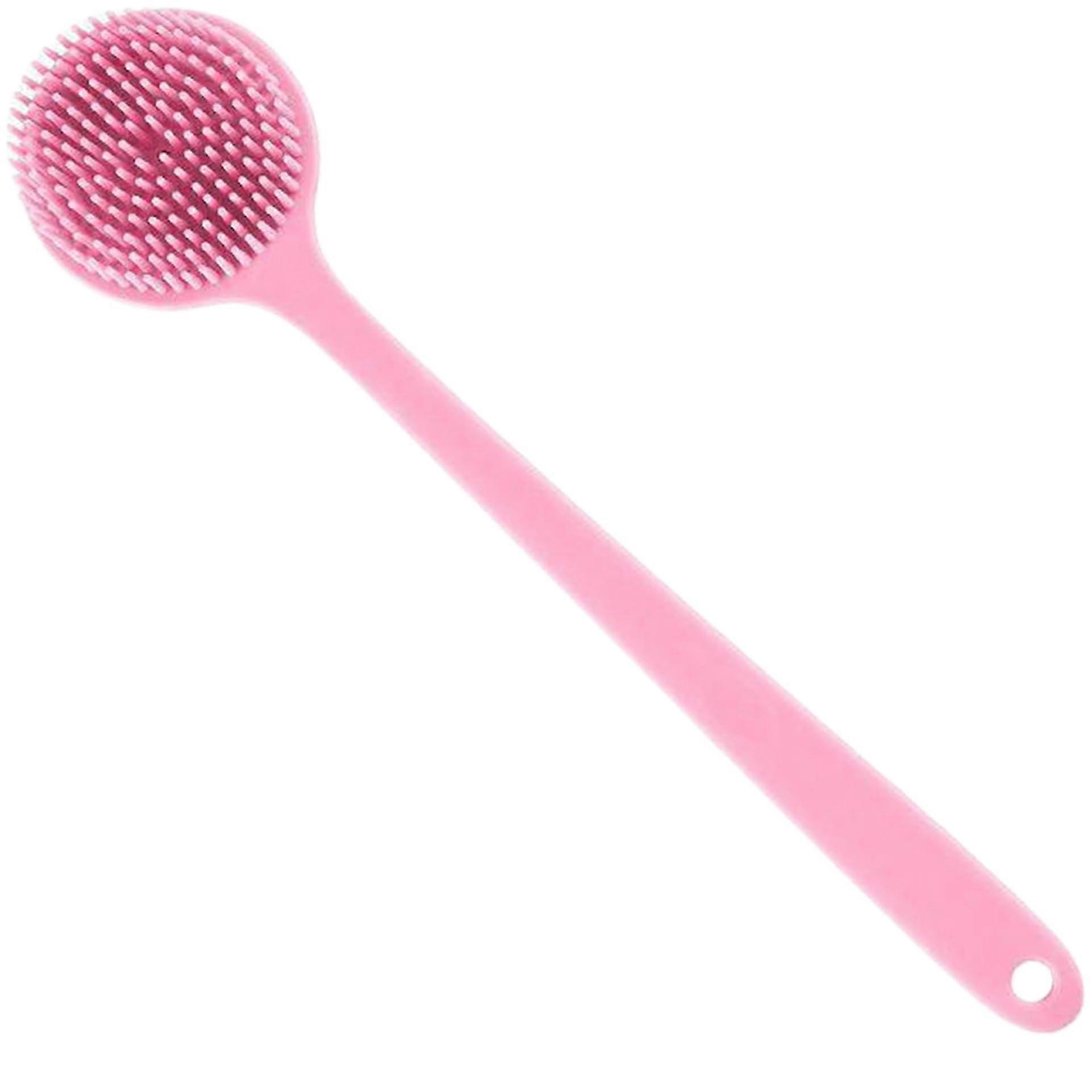 Silicone Back Scrubber For Shower, Dual-Sided Non-Slip Long Handle With Hanging Hole, Body Arm Leg Brush Style 2