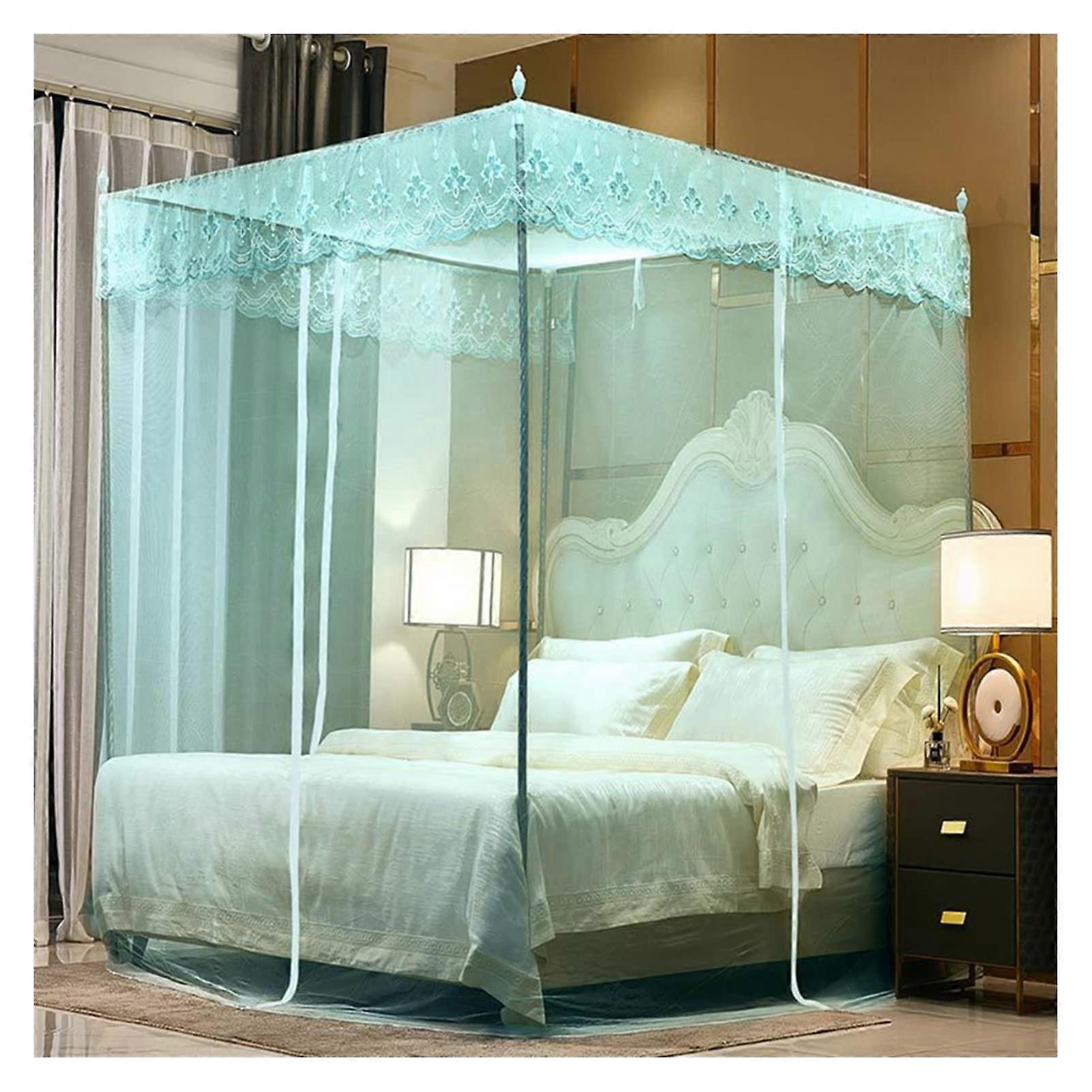 Mosquito Net for Double Bed, Large Insect Protection Screen, Green Travel Camping Family Net, Size 180 x 220 cm