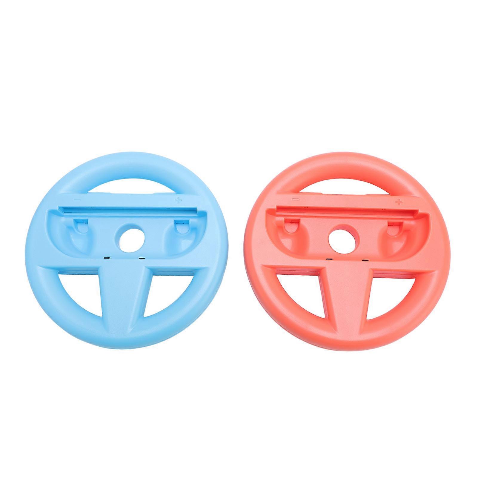 Ergonomic Blue Orange Steering Wheels for Switch 2 JoyCon: Ultimate Racing Game Fun