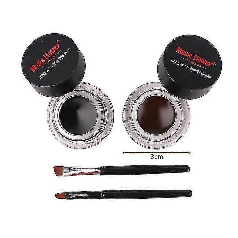 Waterproof Gel Eyeliner with Brush for Long-Lasting Makeup