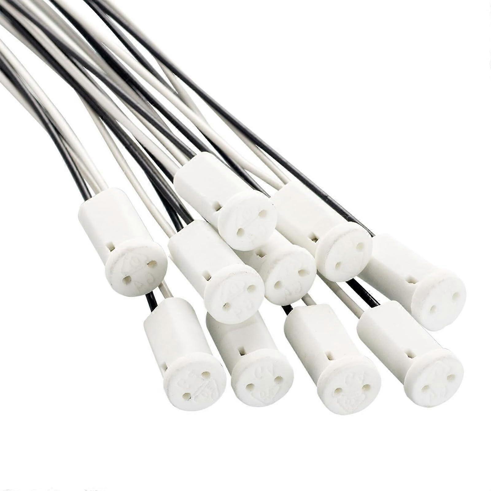 G4 Lamp Sockets, 10 cm, Ceramic, Temperature Resistant, 10 Pieces