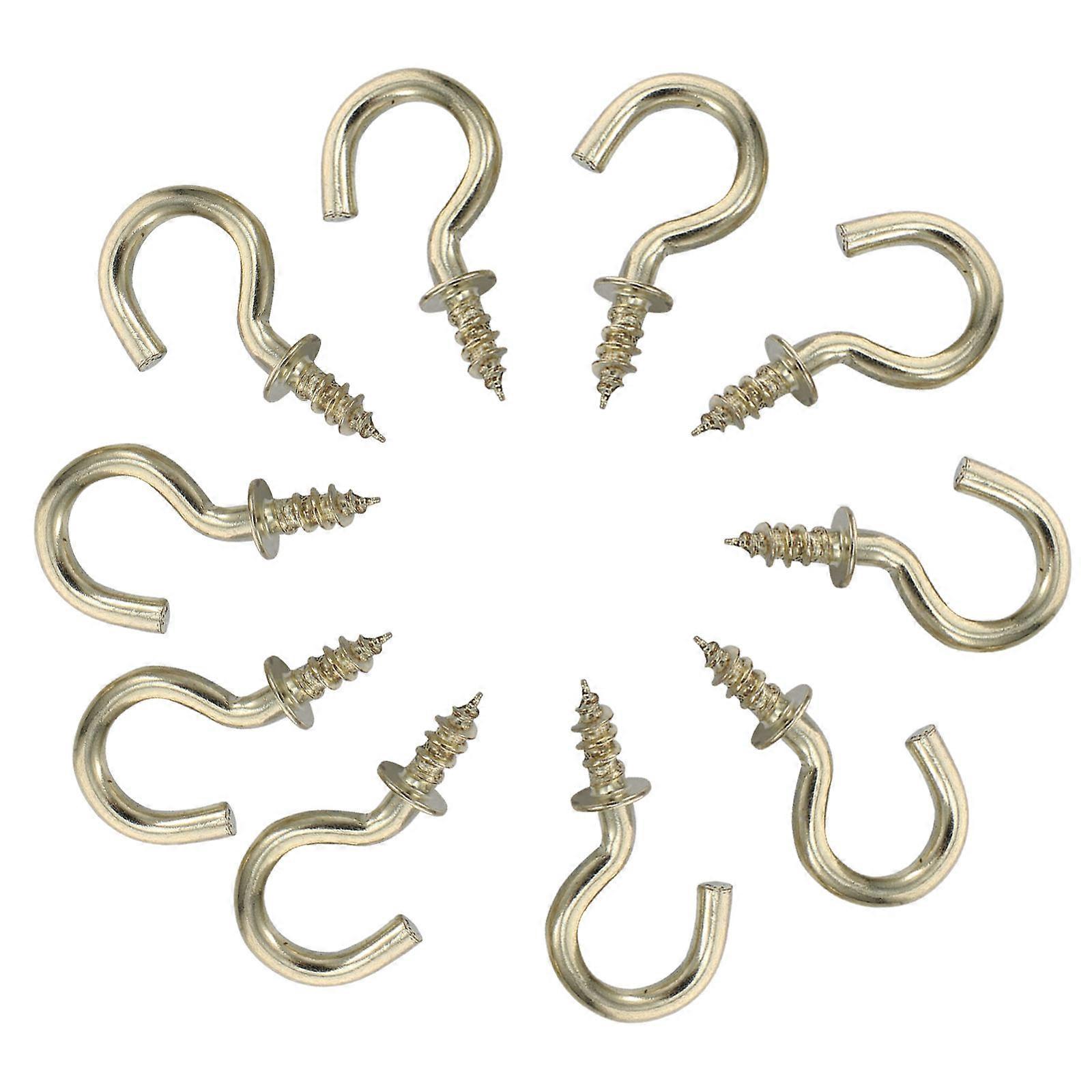 Cup Hooks Screw-In Hooks Home Storage Hooks Golden 3x1x0.1cm Wall Mounting 150Set