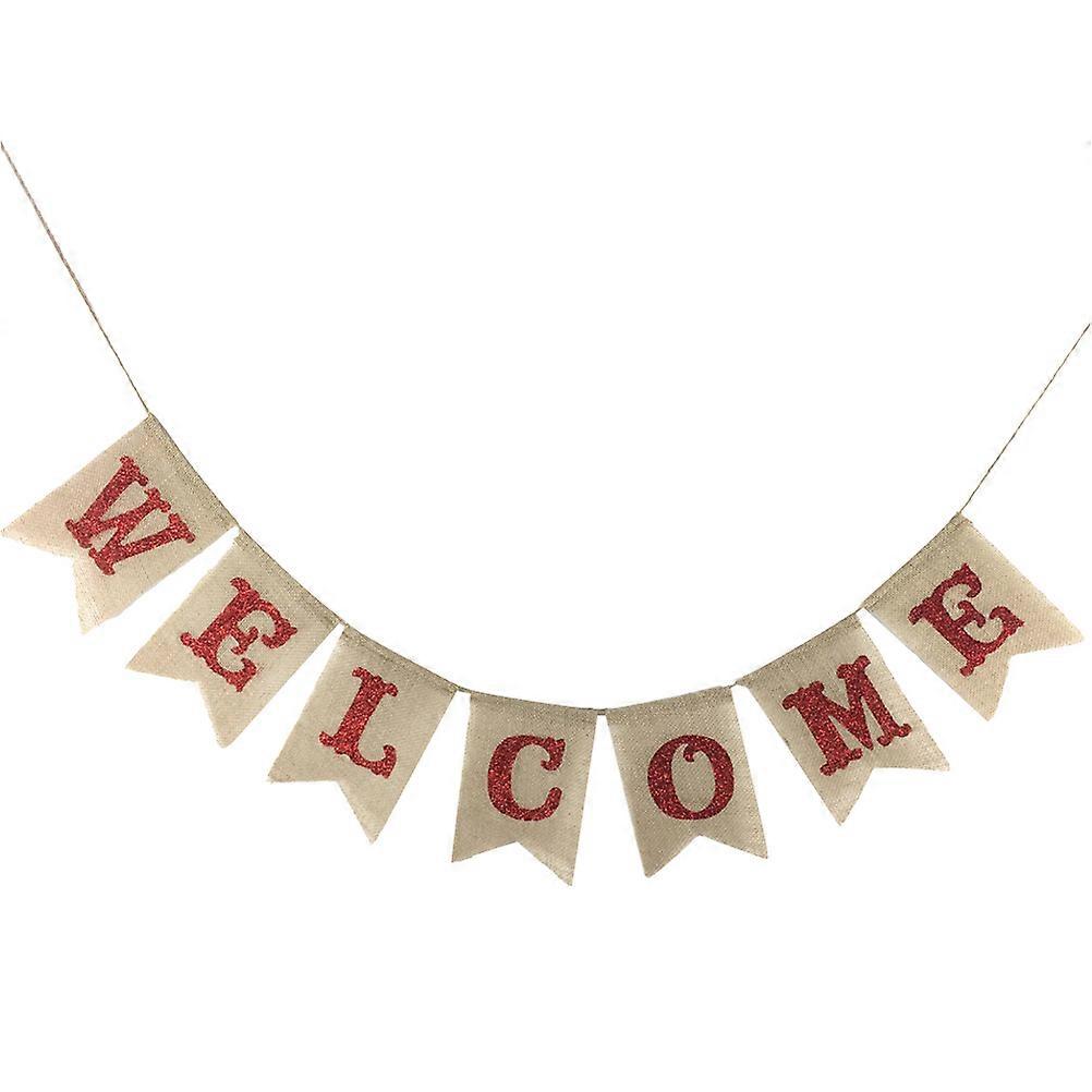 Custom Birthday Banner Pennant Banner Flags Linen Swallowtail Shape Simple Design 280x13x18cm 1Pack