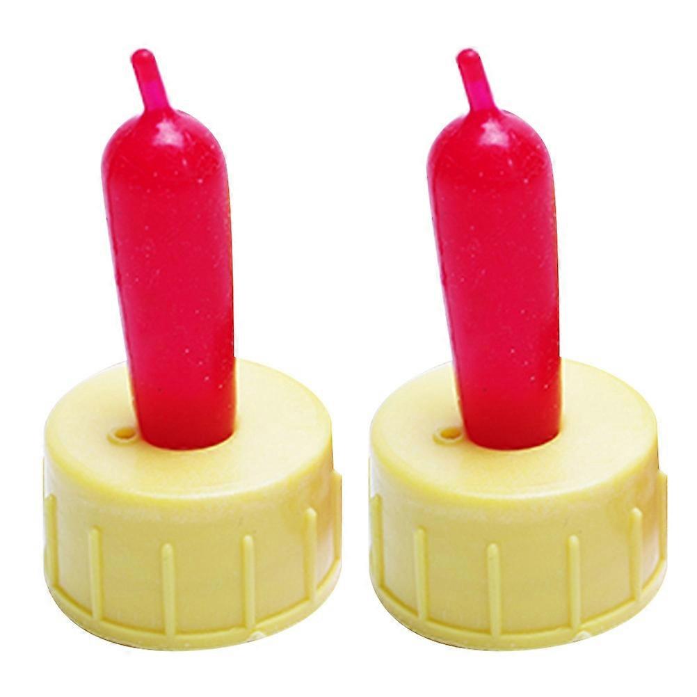 Lamb Feeding Bottle Silicone Material Air Flow Control Prevent Collapsing Bottle Yellow 10Pcs
