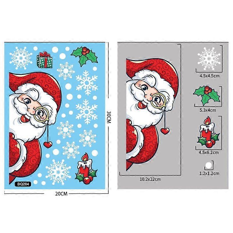 Christmas Window Clings Window Stickers Decor Xmas Snowman Snowflake Window Dcor