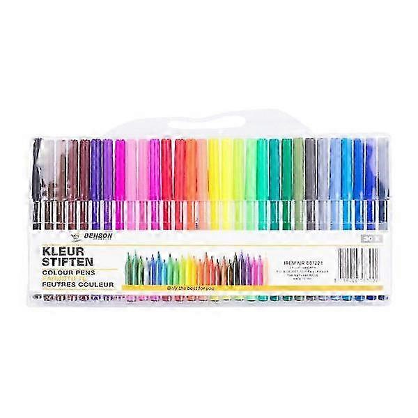 Multicolor Marker Pens - Set of 30 Assorted Colors
