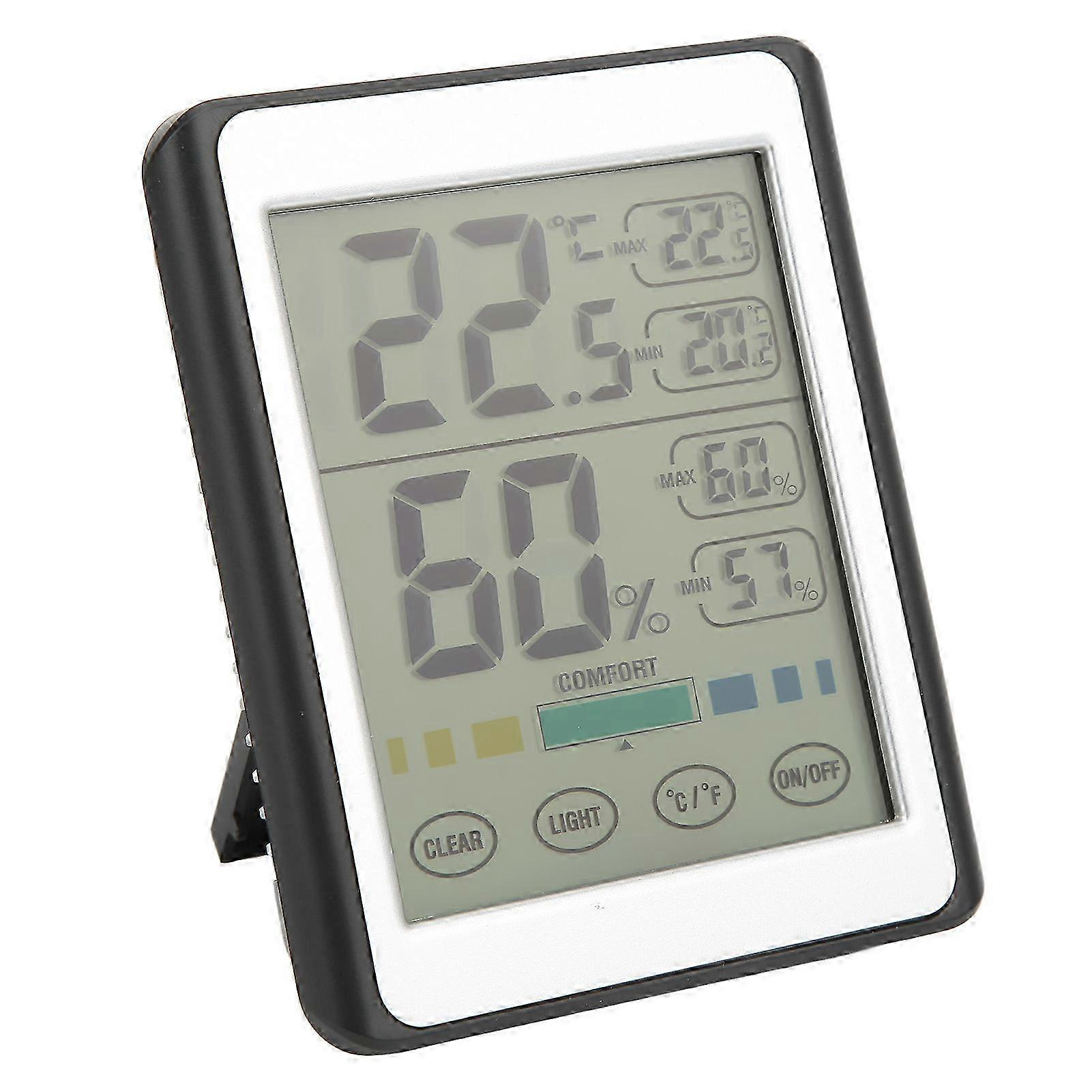 Touch Screen Digital Hygrometer Indoor Temperature and Humidity Meter