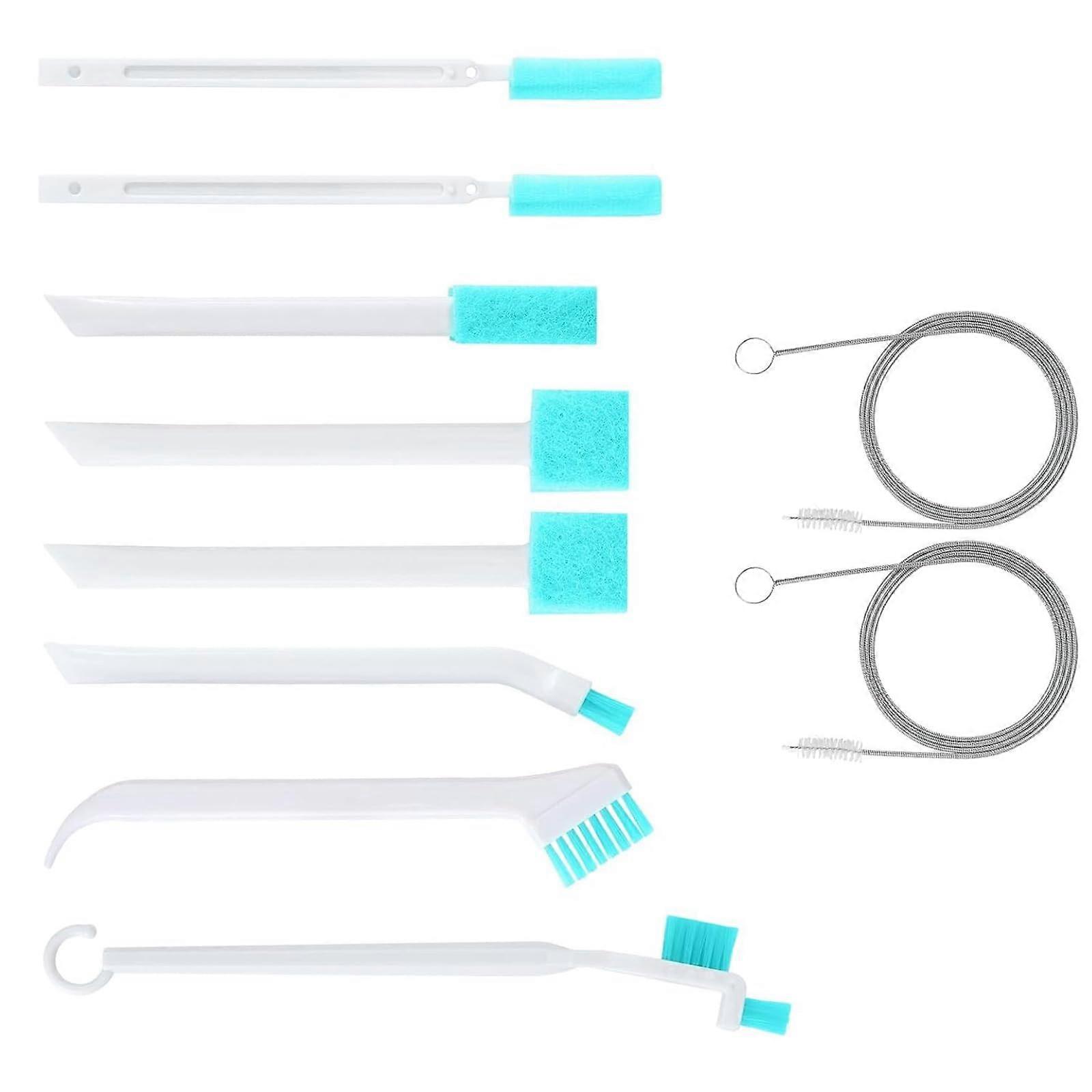 10pcs Ice Maker Cleaning Brush Set for Gaps and Corners with DoubleEnded Crochet Hook Detail Cleaner