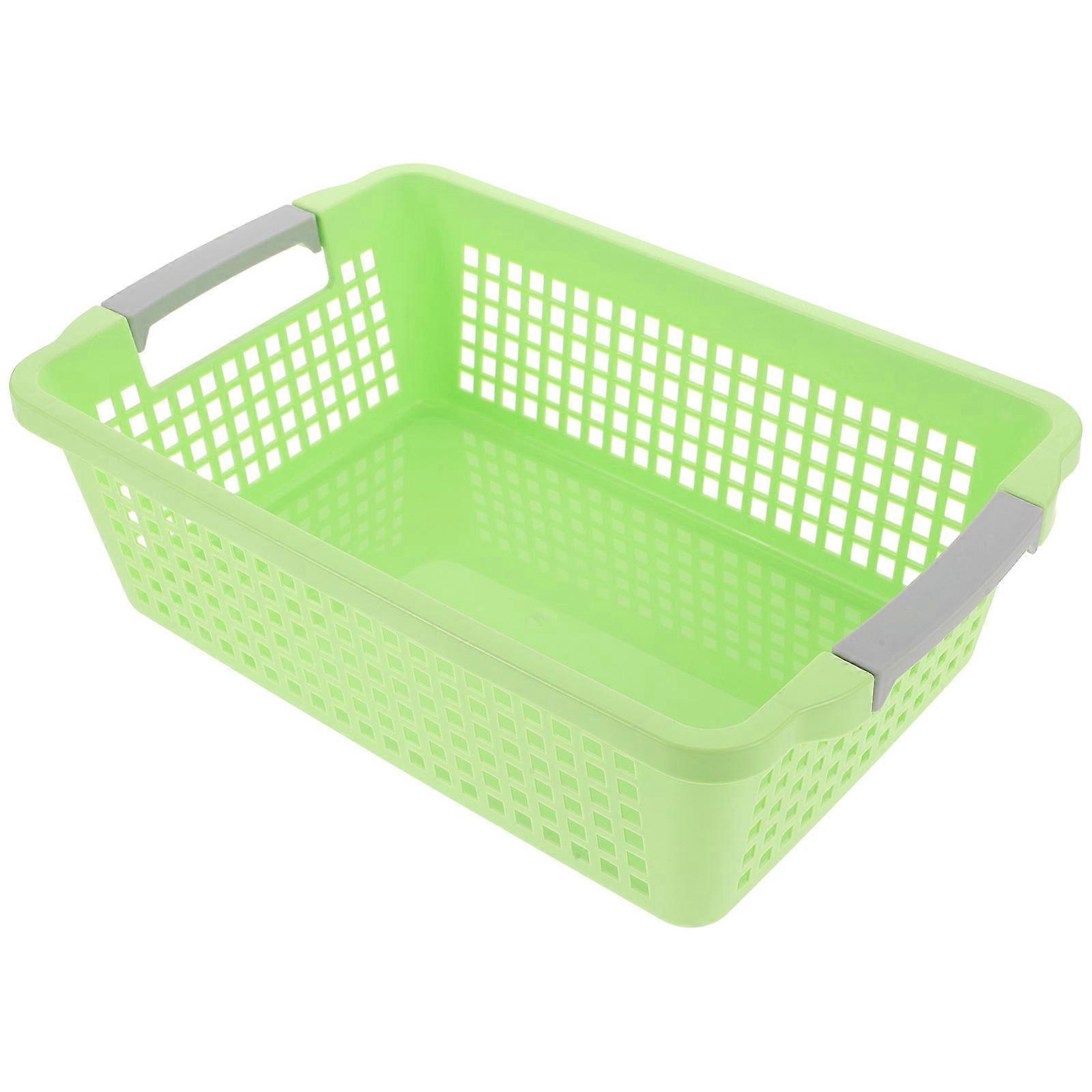 Toy Storage Basket Lidded Storage Organizer For Children's Toys Green 32X21X10CM Space-saving 1Pcs