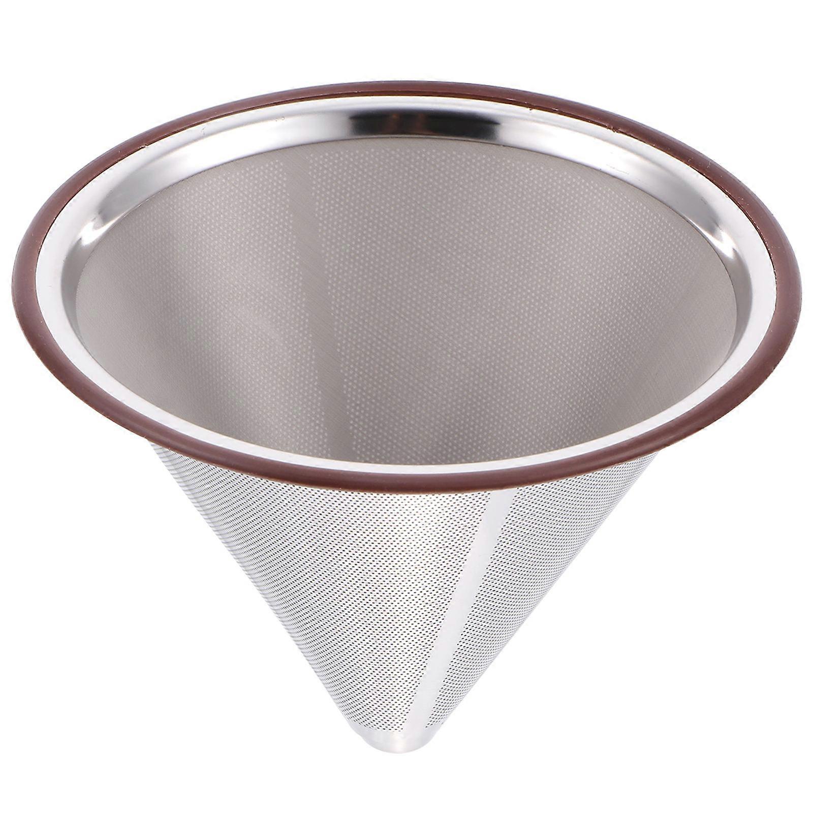 Cone Coffee Filter Stainless Steel Manual Drip Funnel Home V-Shaped 1Pack