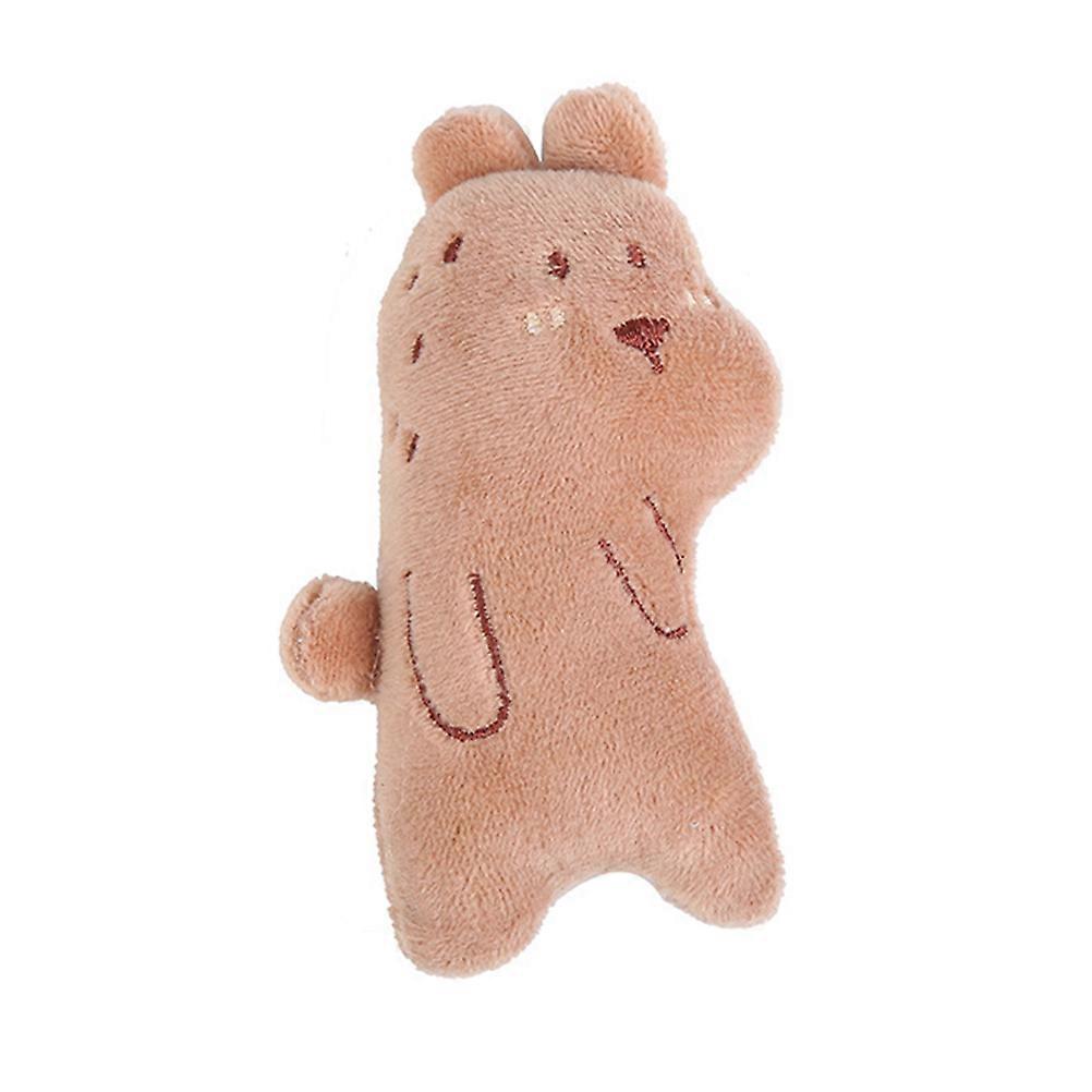 3pcs Soft Plush Catnip Set   Cartoon Animal Toys for Cats, Brown Bear, Beige Kangaroo, Green Cat Toy for Play and Chewing