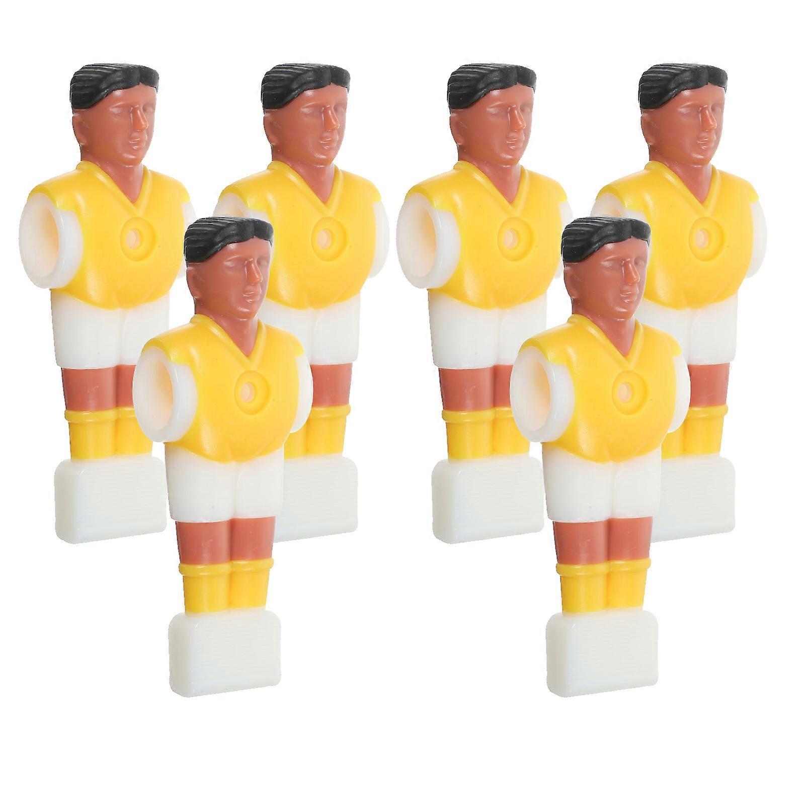 8Pcs Soccer Football Table Game Accessory Small Hole Man Plastic Player Replacement Random Color