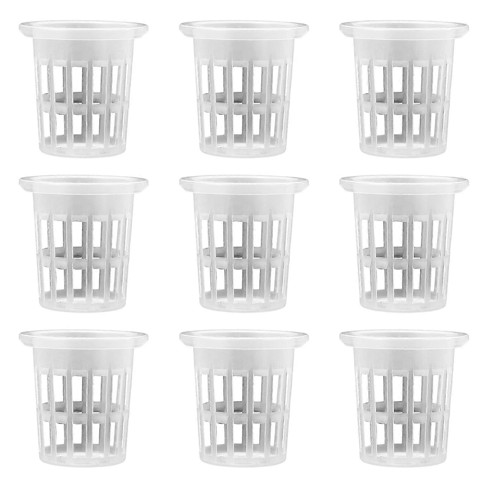 Durable Plastic Nursery Baskets for Home Use Safe and Practical White Hydroponics Garden Net Cups 50 Pcs