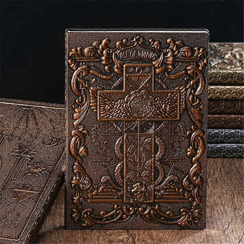 Retrostyle Tarotthemed  notebook: Bronze notepad,  for journals and diary writing.