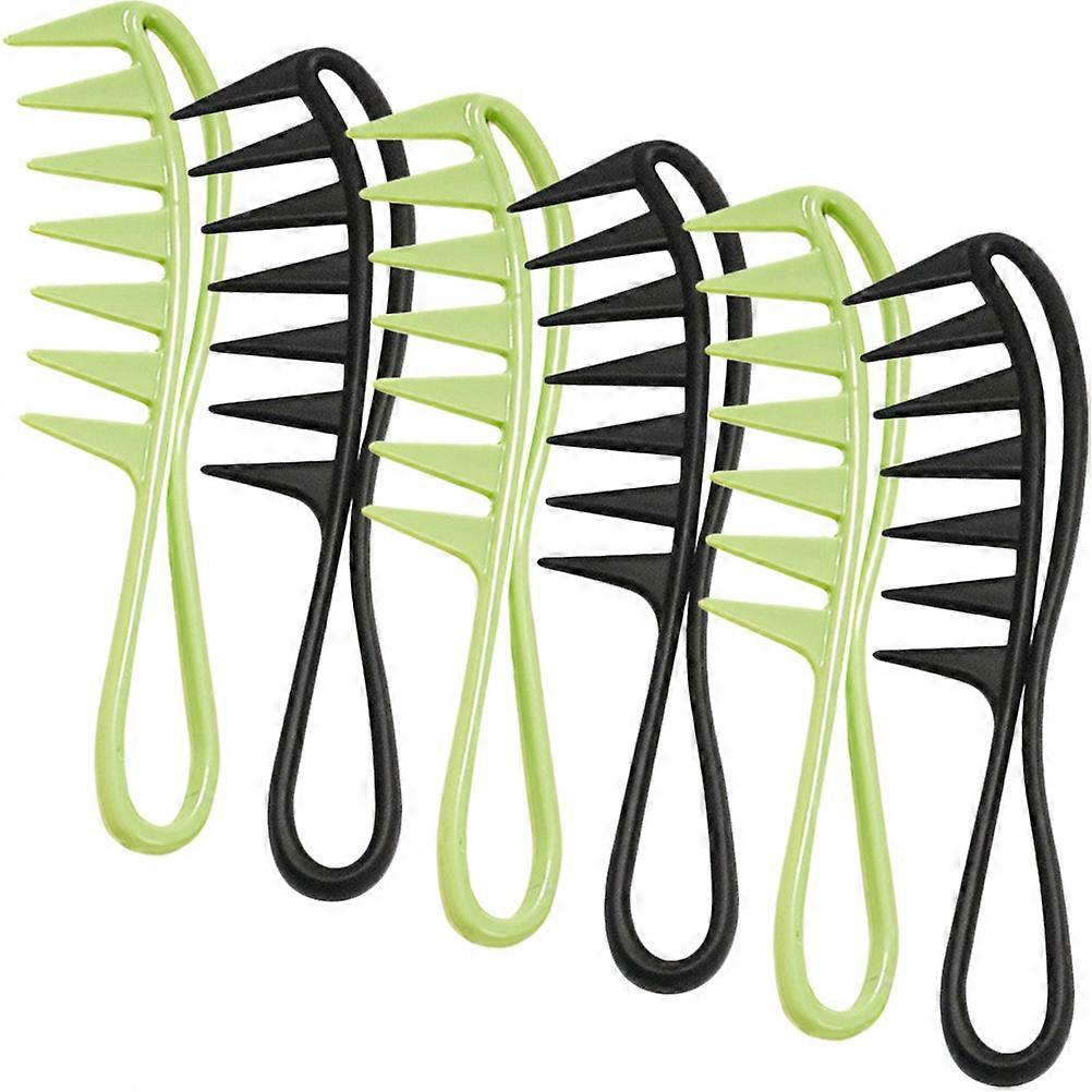 Detangle Comb Large Tooth For Home Travel Barber Shop Durable 6Pcs